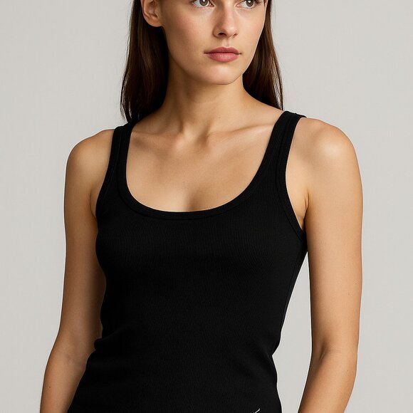 Ralph Lauren Tops - Ralph Lauren Blue Label Medium 100% Pima Cotton Stretch Ribbed Classic Tank Top